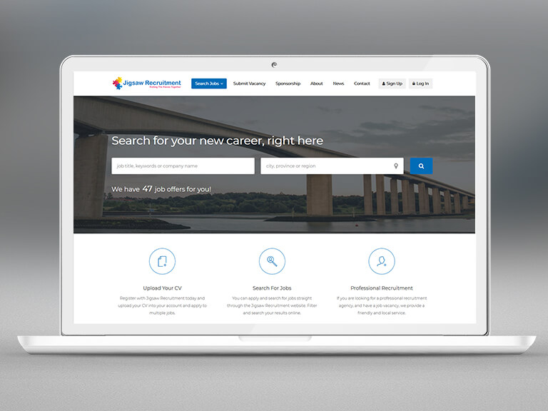 Jigsaw Recruitment Pay Monthly Website Design