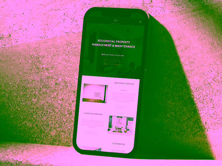 Marsh Miller website displayed on a mobile phone