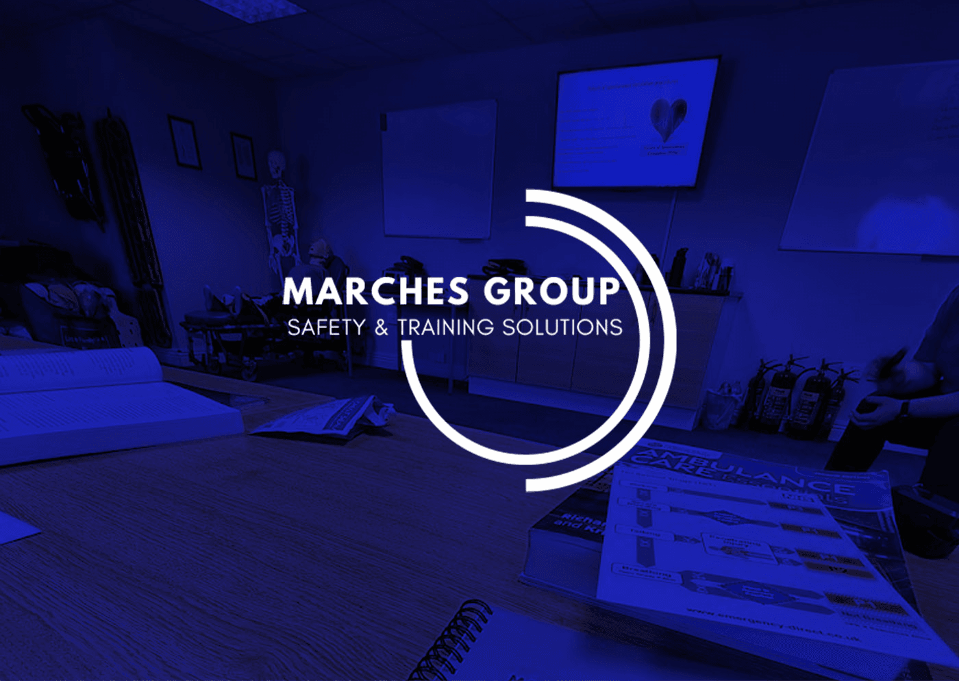 marches group logo website design