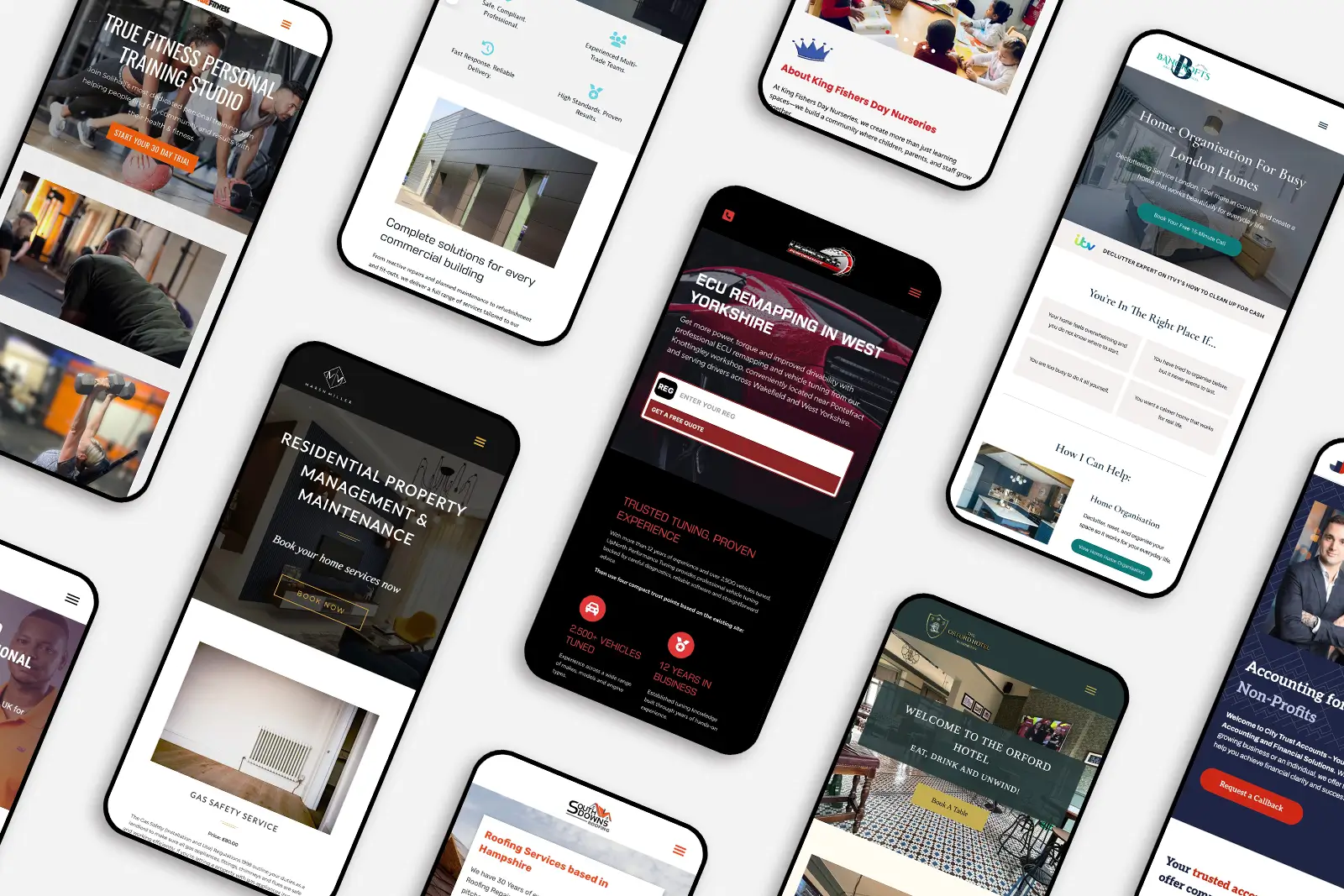 Mobile responsive ubie websites portfolio pay monthly websites