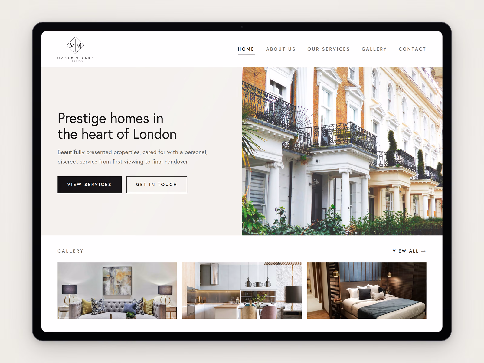Marsh Miller Prestige website preview