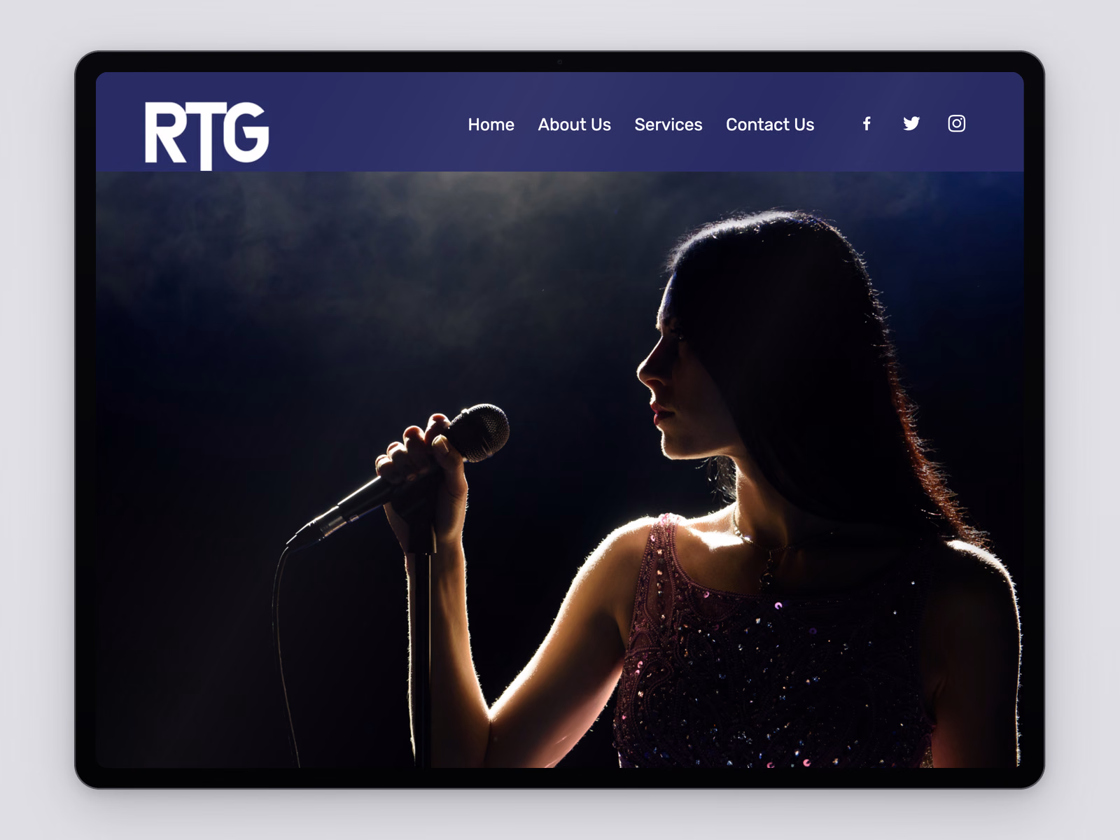 Reid talent group website example ipad