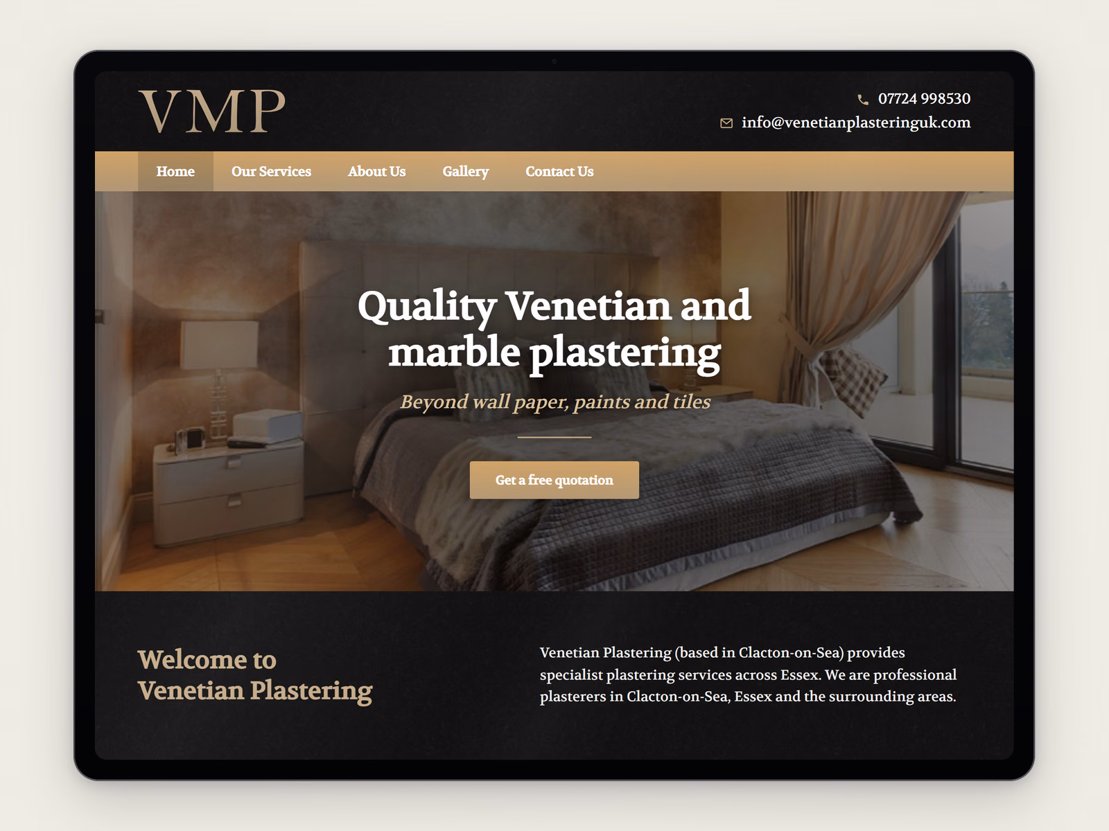 Venetian Plastering UK website preview